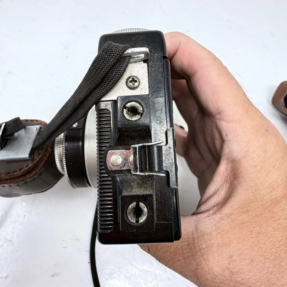 Vintage Argus A-Four 35mm Film Camera f/3.5 44mm Cintar Lens Leather Case Meter